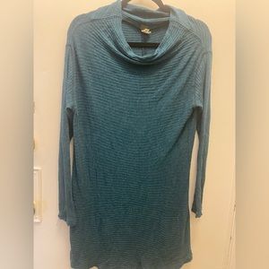 Teal cowl neck sweater